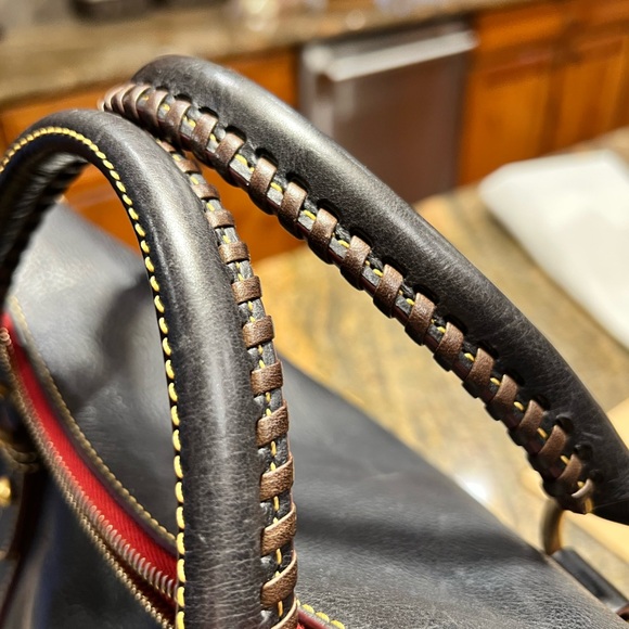 Dooney & Bourke Navy Florentine Satchel with Accessories - Picture 8 of 16